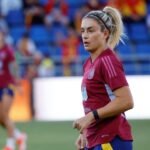 Alexia Putellas during the warm up before the match