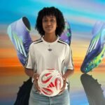 Lily Yohannes present the ball for the final rounds of the 2025 Women's EUROs