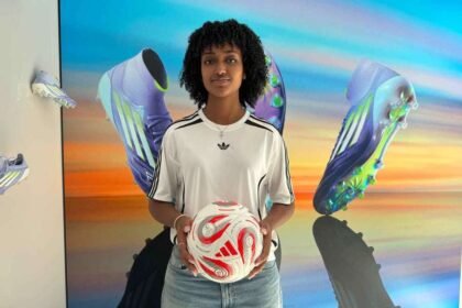 Lily Yohannes present the ball for the final rounds of the 2025 Women's EUROs