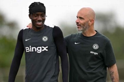 Madueke and Meresca at training