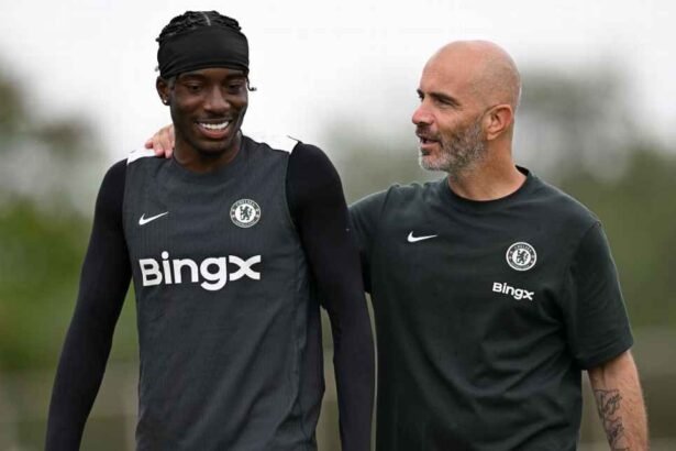 Madueke and Meresca at training