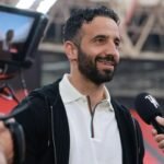 Man Utd head coach Ruben Amorim smiles during an interview