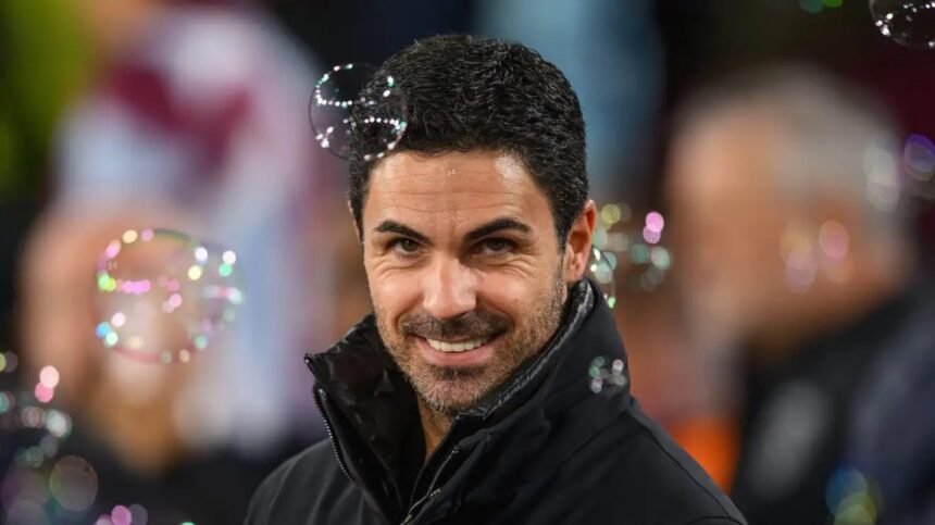 Arsenal boss Mikel Arteta smiles ahead of a Premier League match