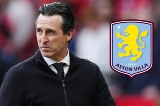 Unai Emery and the Aston Villa Badge