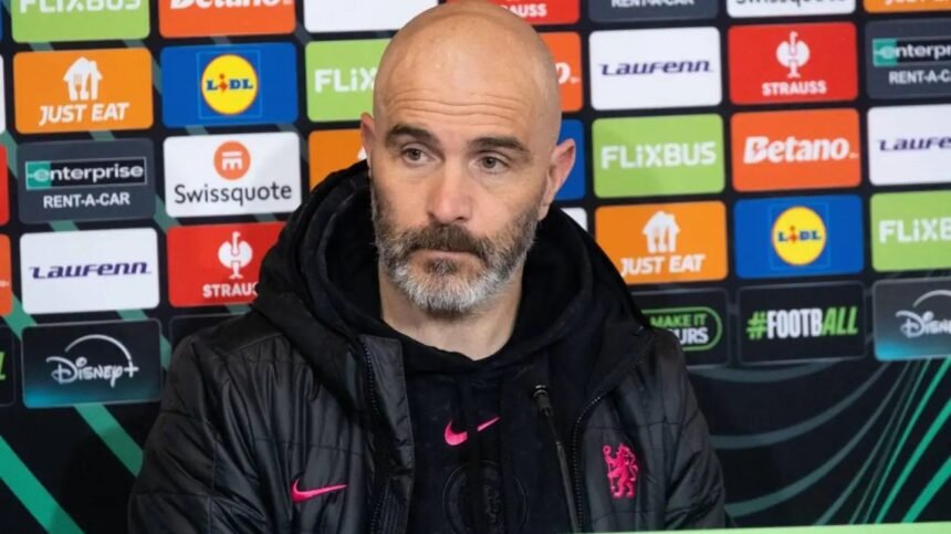 Chelsea head coach Enzo Maresca during a press conference