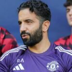 Man Utd head coach Ruben Amorim during a pre-season friendly against Leeds