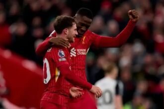 Liverpool pair Alexis Mac Allister and Ibrahima Konate.