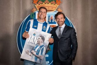 Jan Bednarek with André Villas-Boas