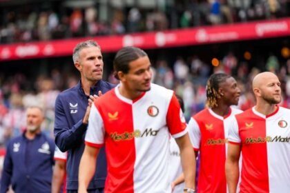 Feyenoord boss Robin van Persie does a lap around De Kuip during the Feyenoord Festival