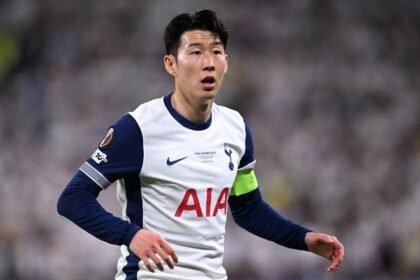 Son during the Europa League final