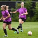 Leah Williamson in England training