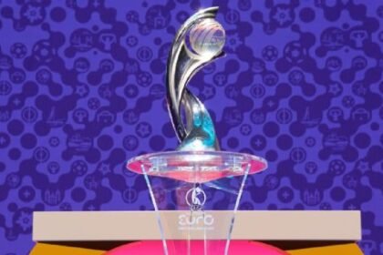 The trophy for the UEFA Women's European Championship.