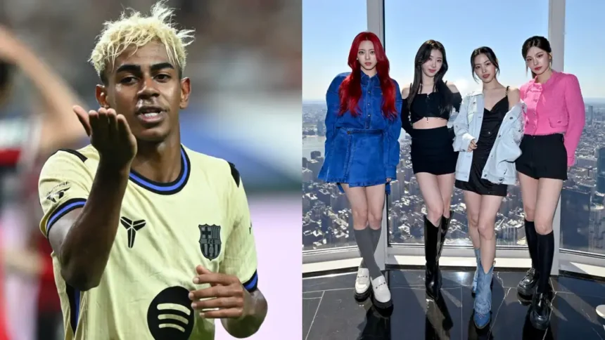 Barcelona Stars Lamine Yamal, Lewandowski, and Balde Show Off Their Dance Moves with K-pop Girl Group ITZY