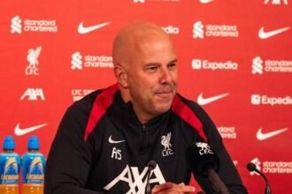 Liverpool head coach Arne Slot during a press conference