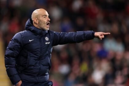 Chelsea manager Enzo Maresca giving instructions on the sideline during a match