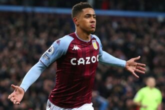 Jacob Ramsey celebrating a goal