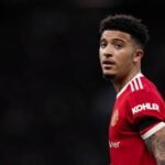 Man Utd player Jadon Sancho during a match