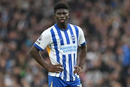 Brighton's Carlos Baleba during the Premier League match