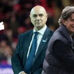 Tottenham Hotspur chief Daniel Levy and Thomas Frank.