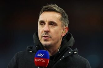 Gary Neville has given his prediction ahead of Arsenal facing Liverpool at Anfield.