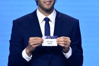 Brazilian legend Kaka drew Ajax's ticket during Thursday's draw