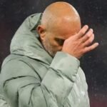 Enzo Maresca frustrated on touchline for Chelsea.