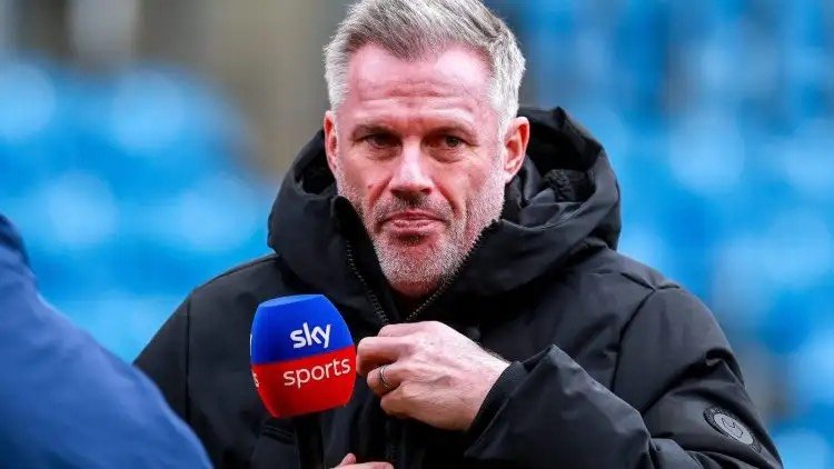 Jamie Carragher on punditry duty for Sky Sports