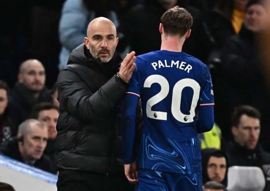 Chelsea pair Enzo Maresca and Cole Palmer.