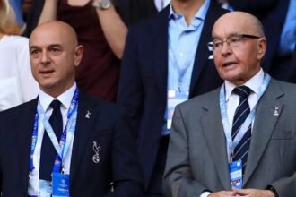 Daniel Levy alongside Joe Lewis.