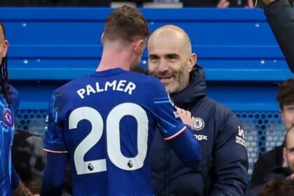 Chelsea pair Enzo Maresca and Cole Palmer.