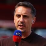 Gary Neville during a Sky Sports broadcast