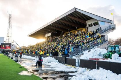Aspmyra stadium for the Europa League clash against Lazio