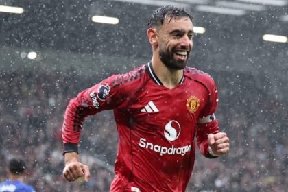 Bruno Fernandes put Man Utd in front against Chelsea on Saturday evening.