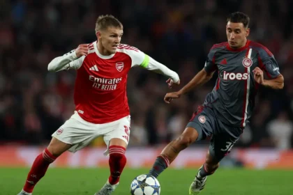 Arsenal Player Ratings vs Olympiacos: Odegaard’s Spark and Martinelli’s Goal Lift Gunners to Champions League Win