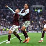 Emi Buendía of Aston Villa celebrates after scoring
