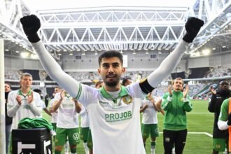 Hammarby match-winner Montader Madjed at full-time