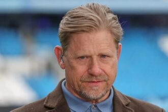 Peter Schmeichel during his role as a TV pundit.