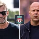 Jurgen Klopp and Liverpool boss Arne Slot.