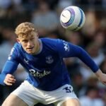 Jarrad Branthwaite in action for Everton