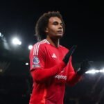 Manchester United pair Joshua Zirkzee and Kobbie Mainoo.