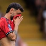 Man Utd captain Bruno Fernandes during a game