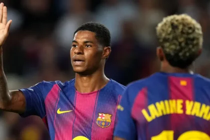 Marcus Rashford shines as Barcelona destroy Olympiacos in Champions League masterclass
