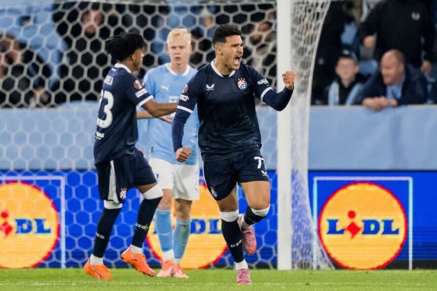 Mounsef Bakrar celebrates his late equaliser