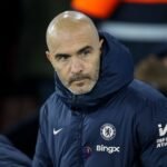 Enzo Maresca during a game for Chelsea