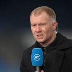 Paul Scholes during his role as a television pundit.