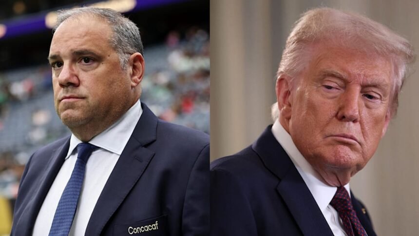 Victor Montagliani (left) sent a strong reminder to President Donald Trump (right) ahead of the 2026 World Cup.