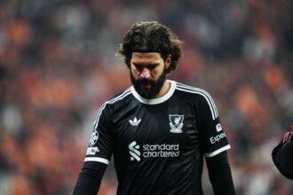 Alisson suffered an injury during Liverpool's Champions League defeat to Galatasaray